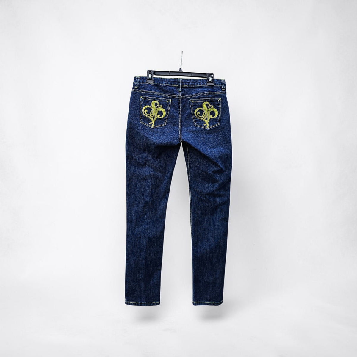 Womens Y2k Southpole dark wash straight skinny denim pants