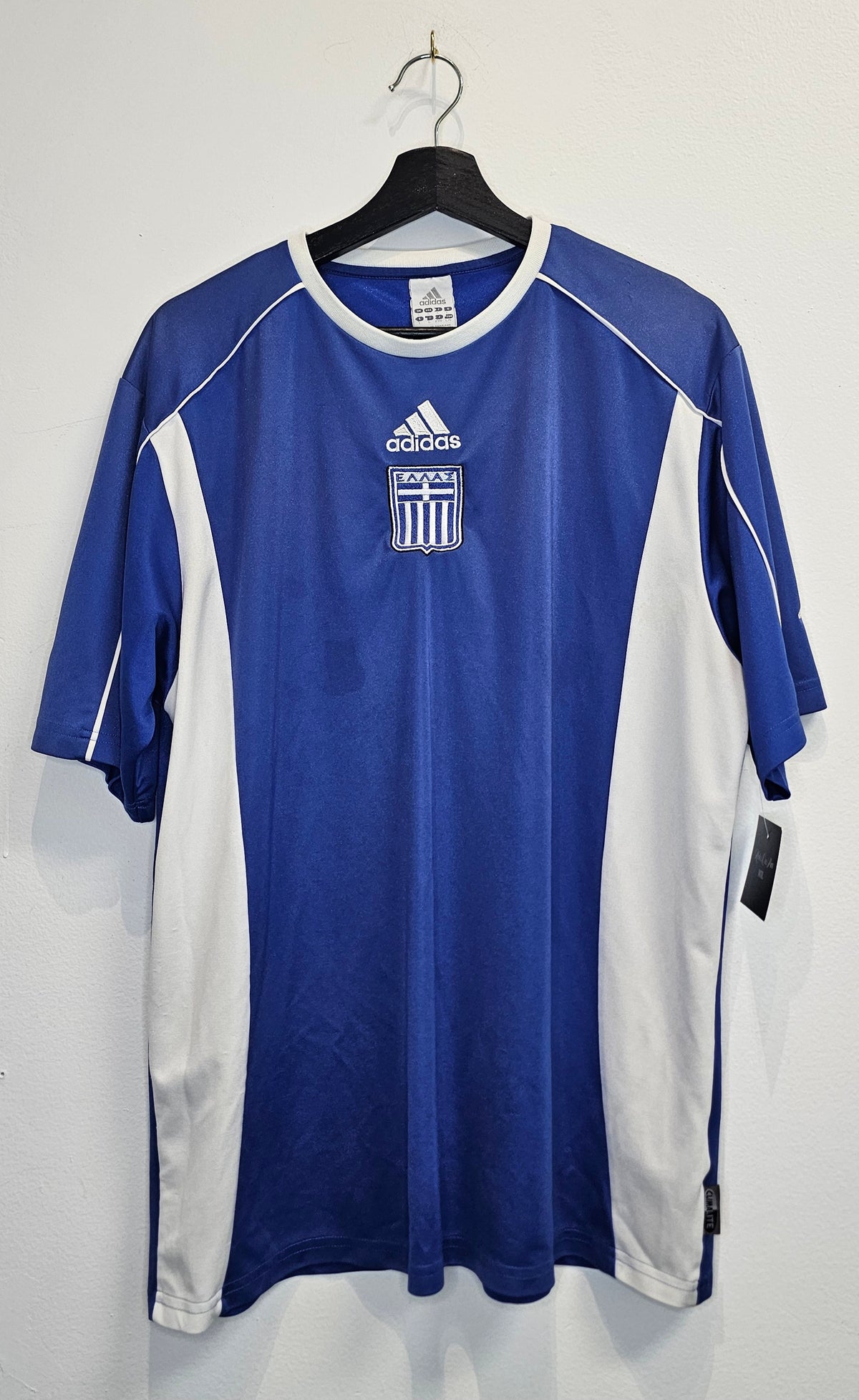 Vintage Adidas 04' Greece home soccer jersey