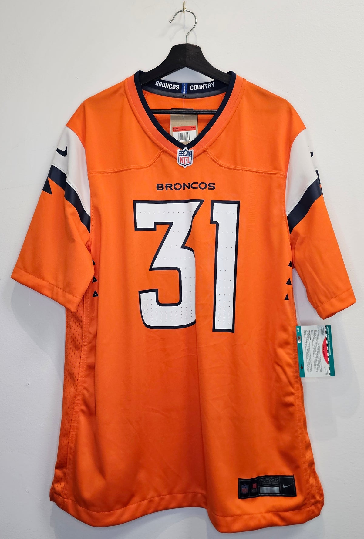 Nike NFL New Denver Broncos Justin Simmons football jersey