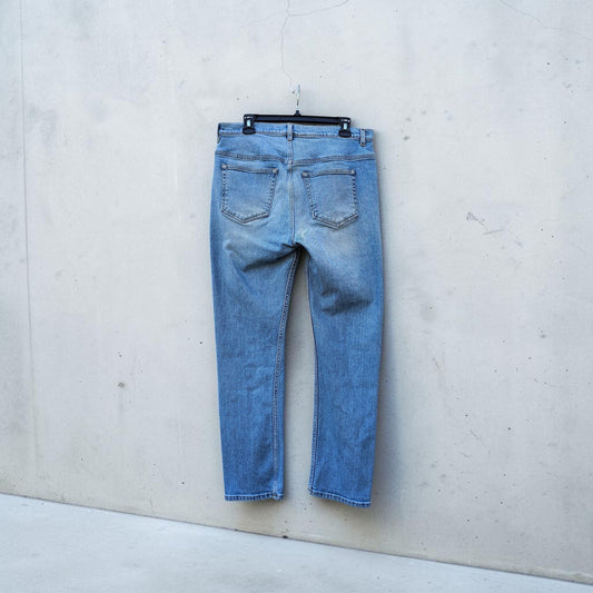 Acne studio light blue wash town dirty lt denim pants