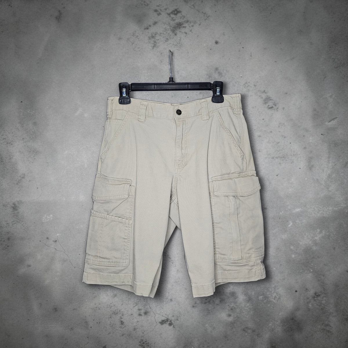 Carhartt relaxed fit multiple utility pockets khaki cargo short