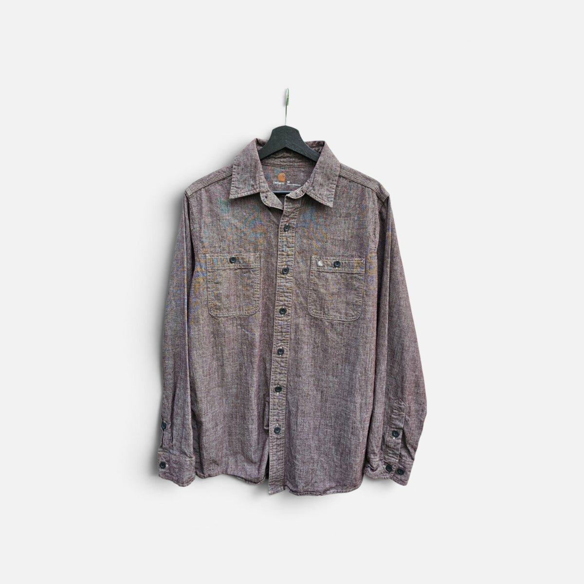 Carhartt burgundy Heather button up longsleeve