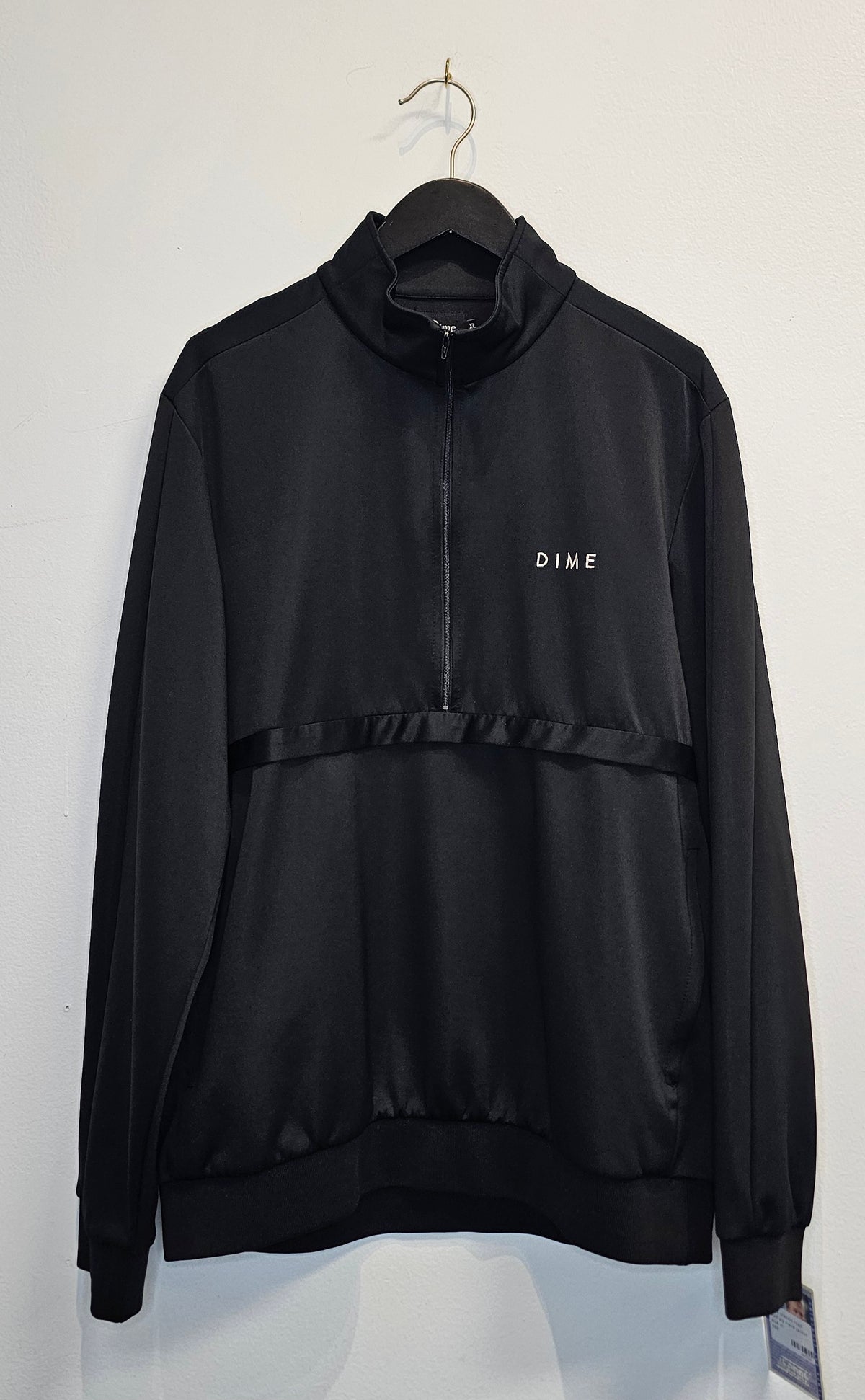 Dime Classic logo half zip black track jacket