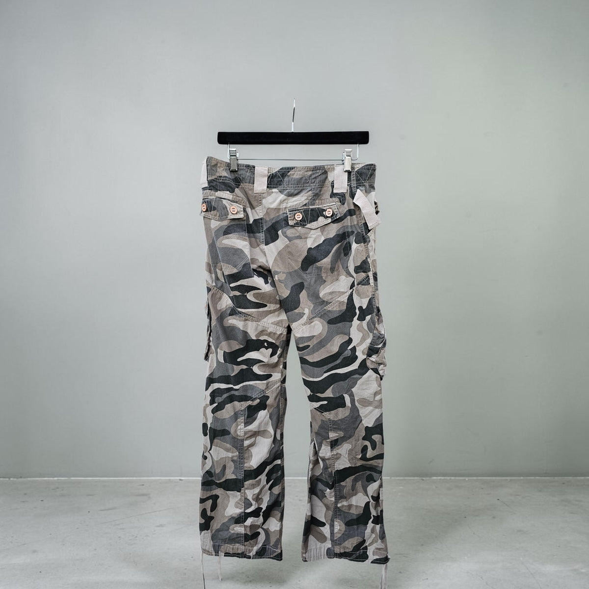 Womens Fab girl urban camouflage utility pocket cargo trouser pants