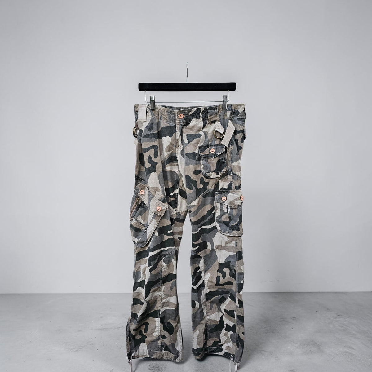 Womens Fab girl urban camouflage utility pocket cargo trouser pants