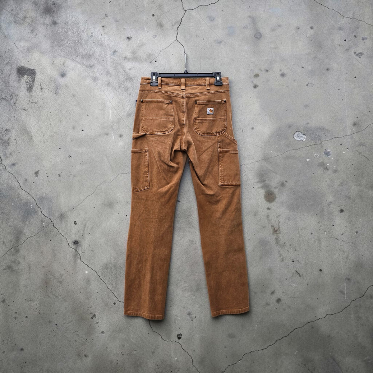 Womens Carhartt Straightfit brown double knee workwear pants