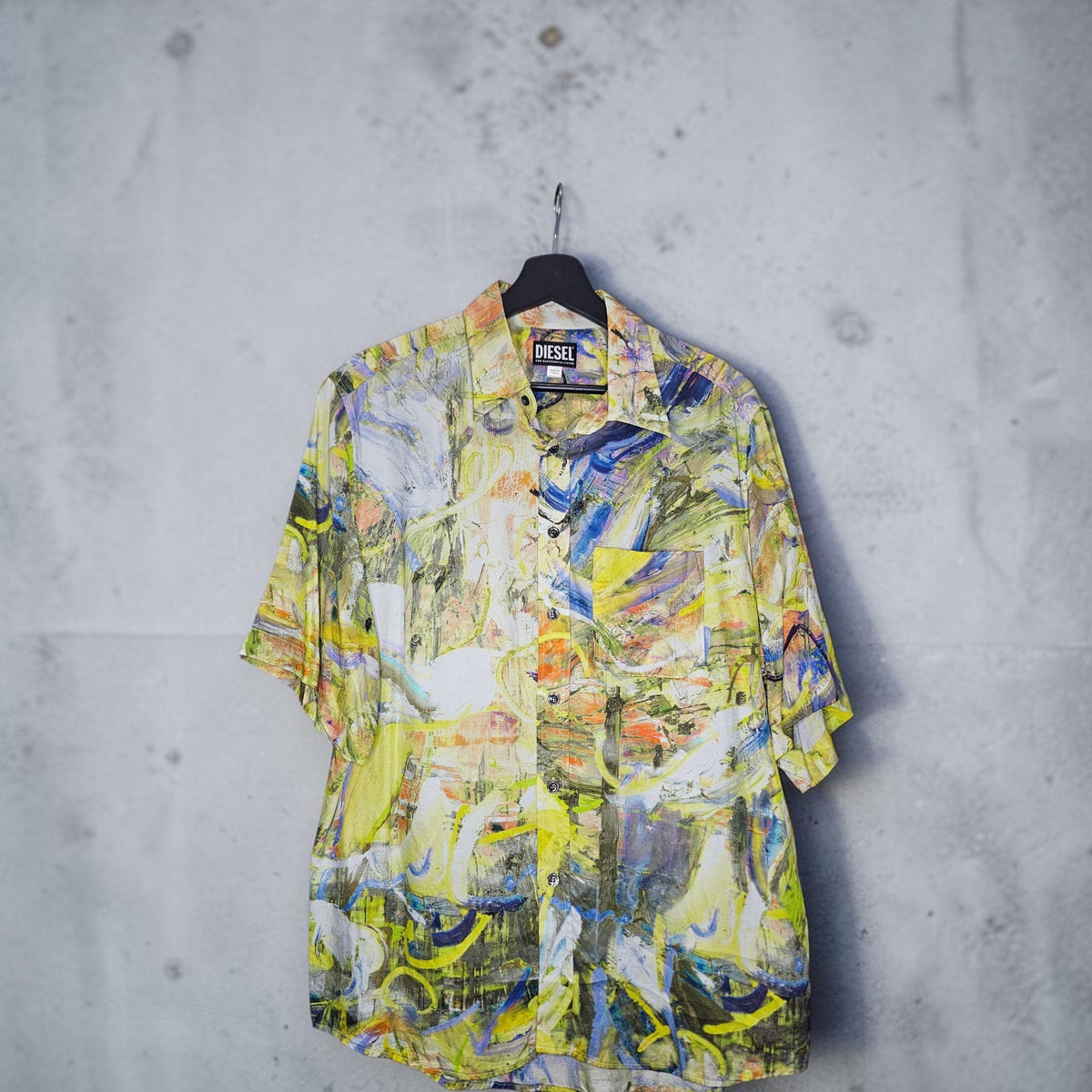 Diesel S-umbe multicolor viscose button up shirt