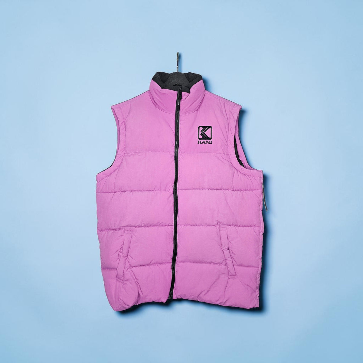 Y2K Karl Kani purple puffer fullzip vest