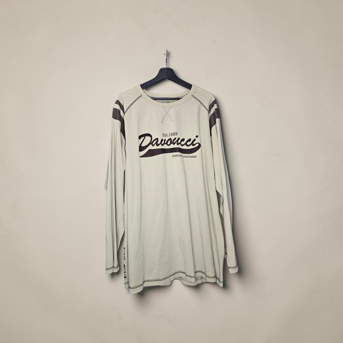Y2K Davoucci two-tone cream brown longsleeve