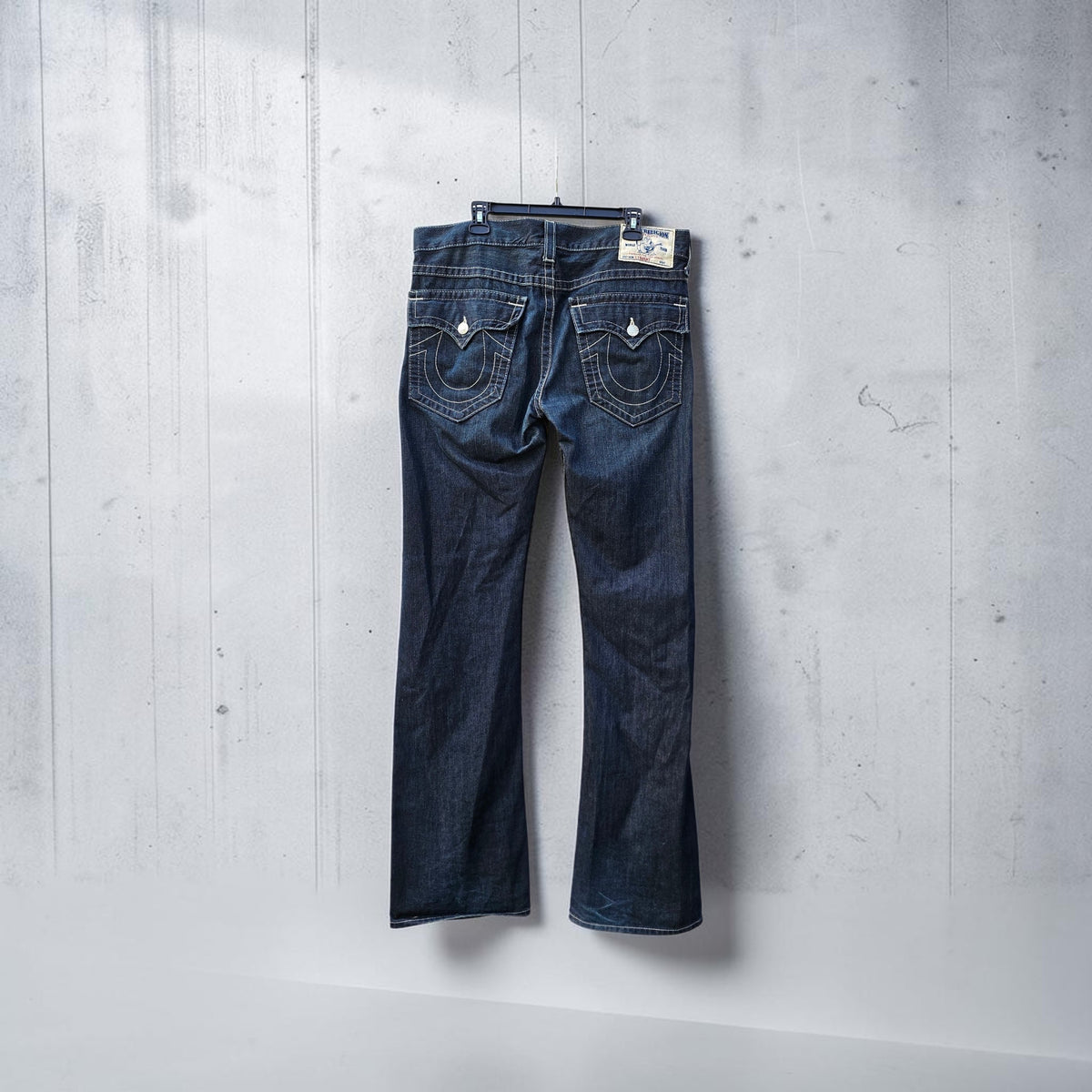 Y2K True Religion dark blue straight denim pants