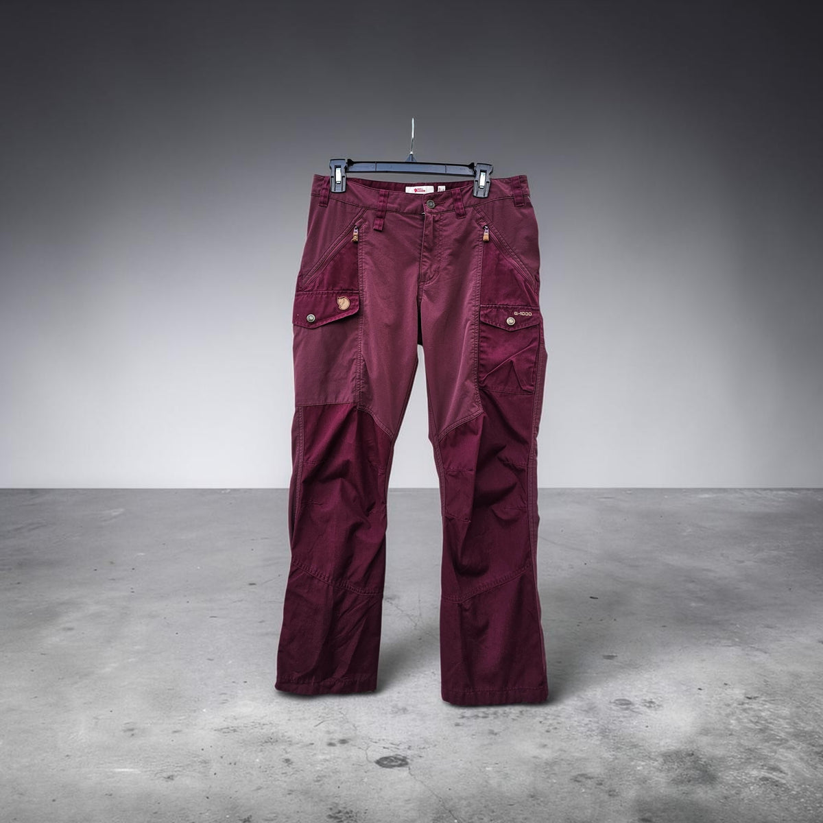Womens Fjall Raven Nikka curved deep red trouser pants