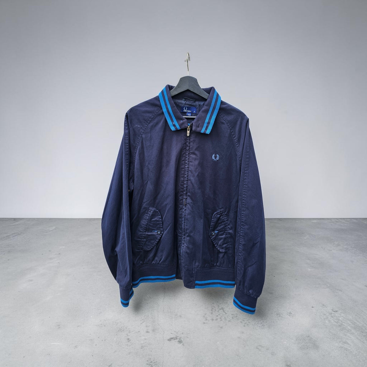 Fred Perry navy blue harrington zipup jacket