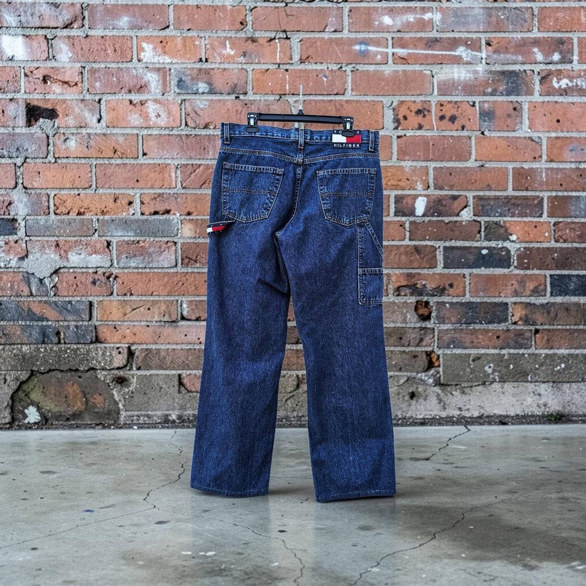 Y2K Tommy Hilfiger washed blue baker denim pants