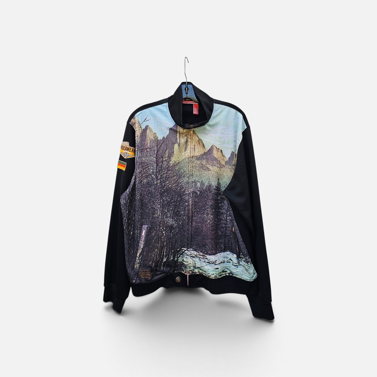 Y2k Rocawear Mountain View custom fit black Track Jacket