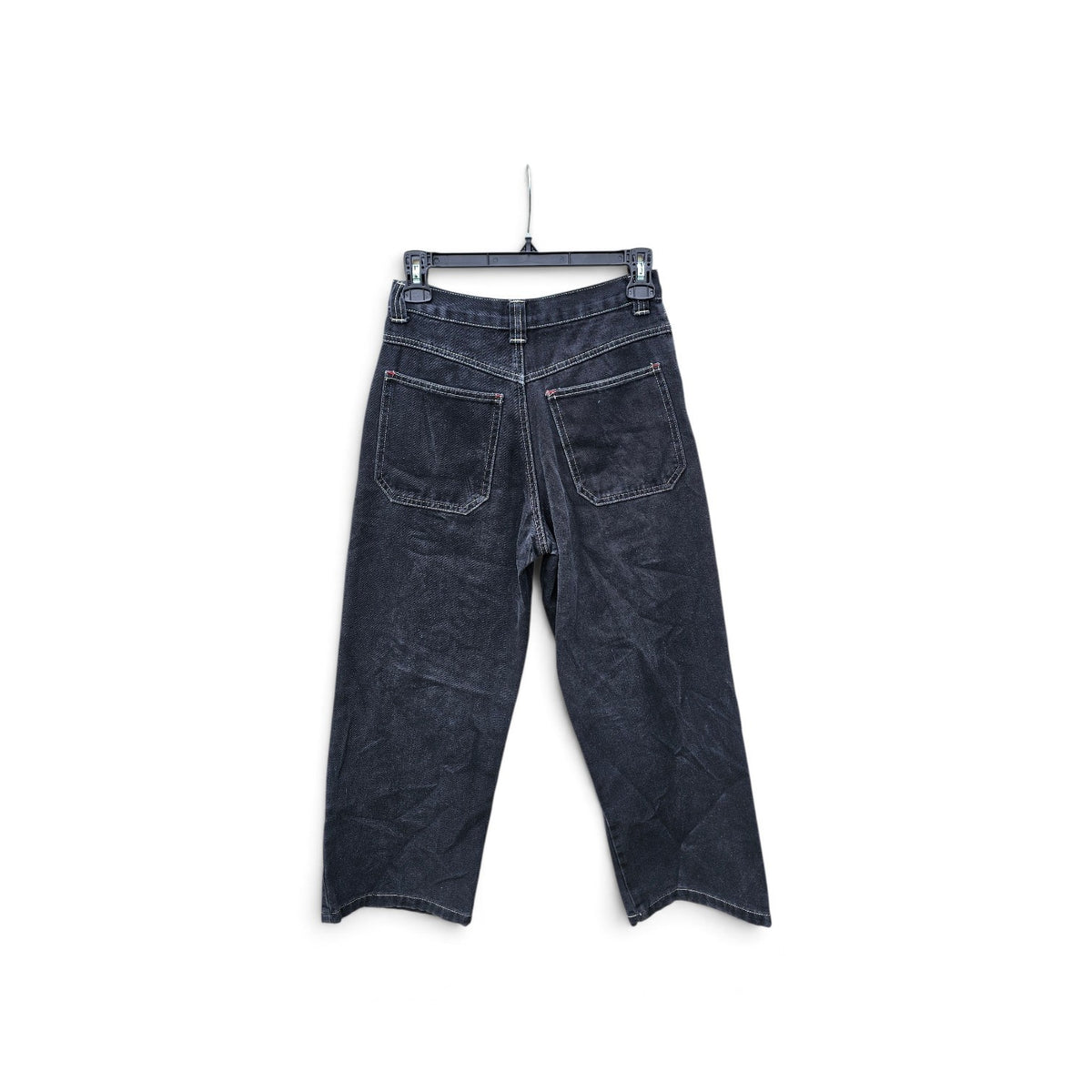 Y2k 725 washed black snake flame denim pants
