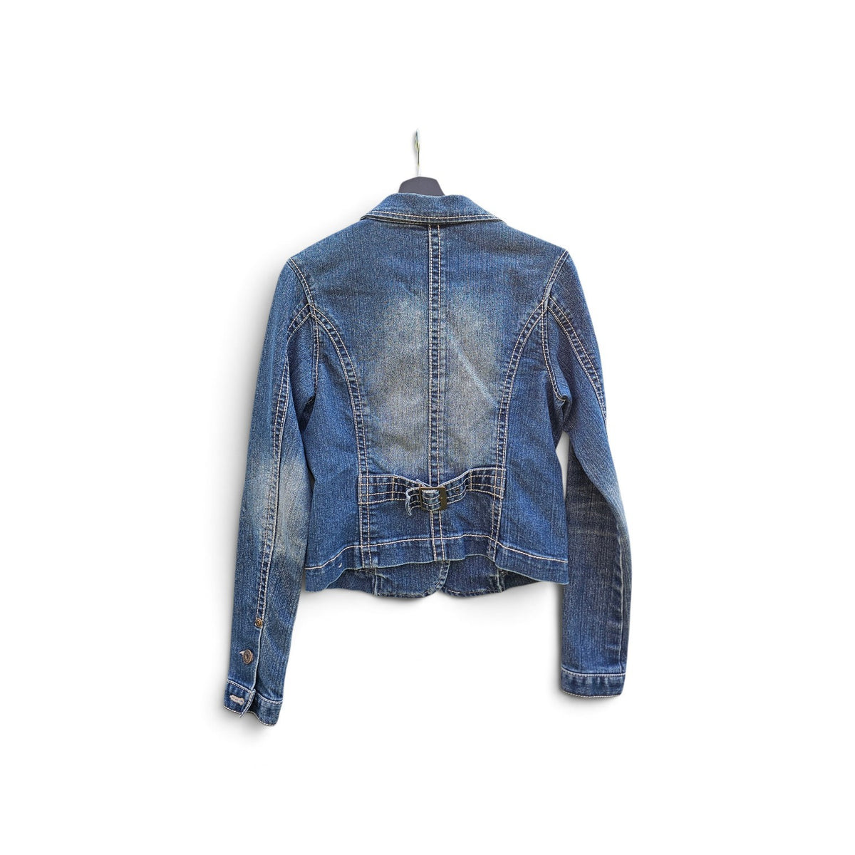 Y2k Womens Illegal jeans dark  wash  utility flap pockets denim blazer