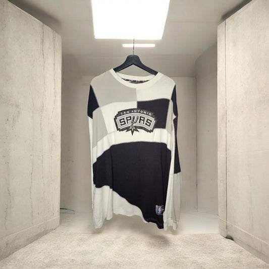 Vintage UNK NBA San Antonio Spurs colorblock patchwork longsleeve