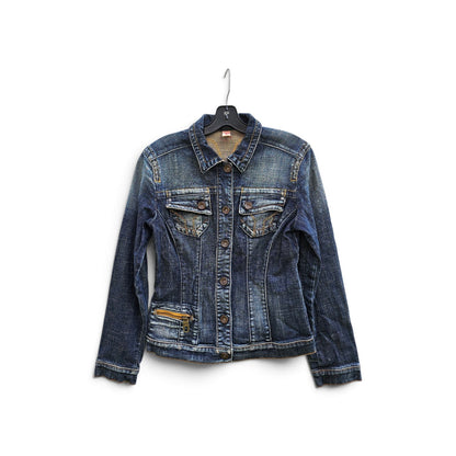 Y2k Womens  Miss Sixty dark wash dual button flap fitted denim jacket