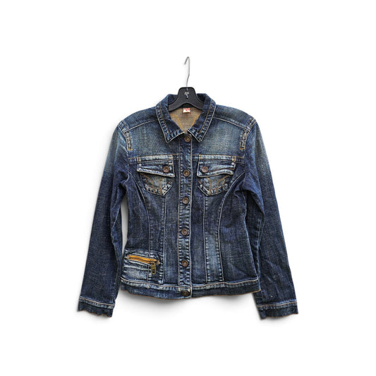 Y2k Womens  Miss Sixty dark wash dual button flap fitted denim jacket