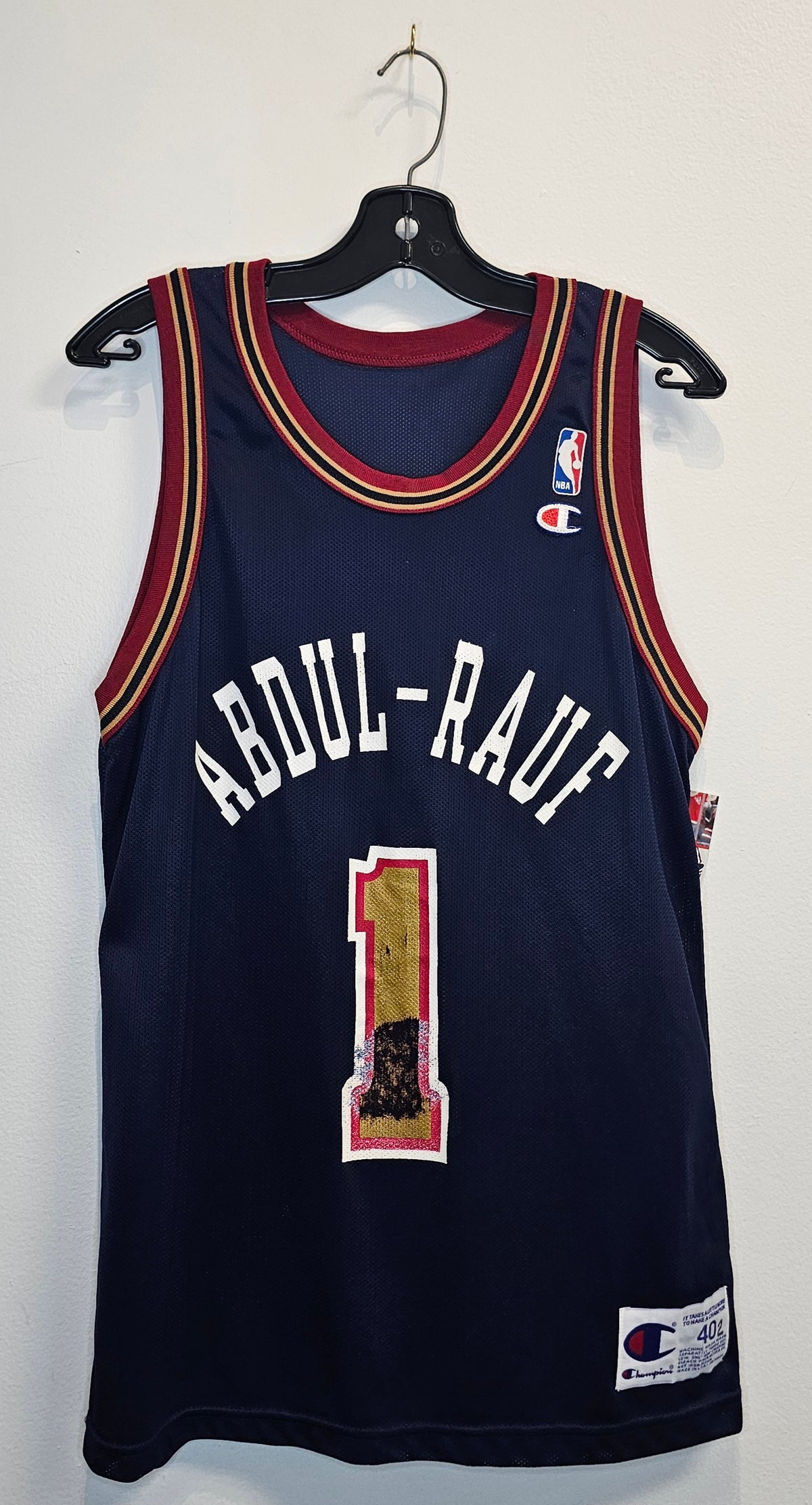 Vintage 90s Champion NBA Denver Nuggets Abdul Rauf basketball jersey