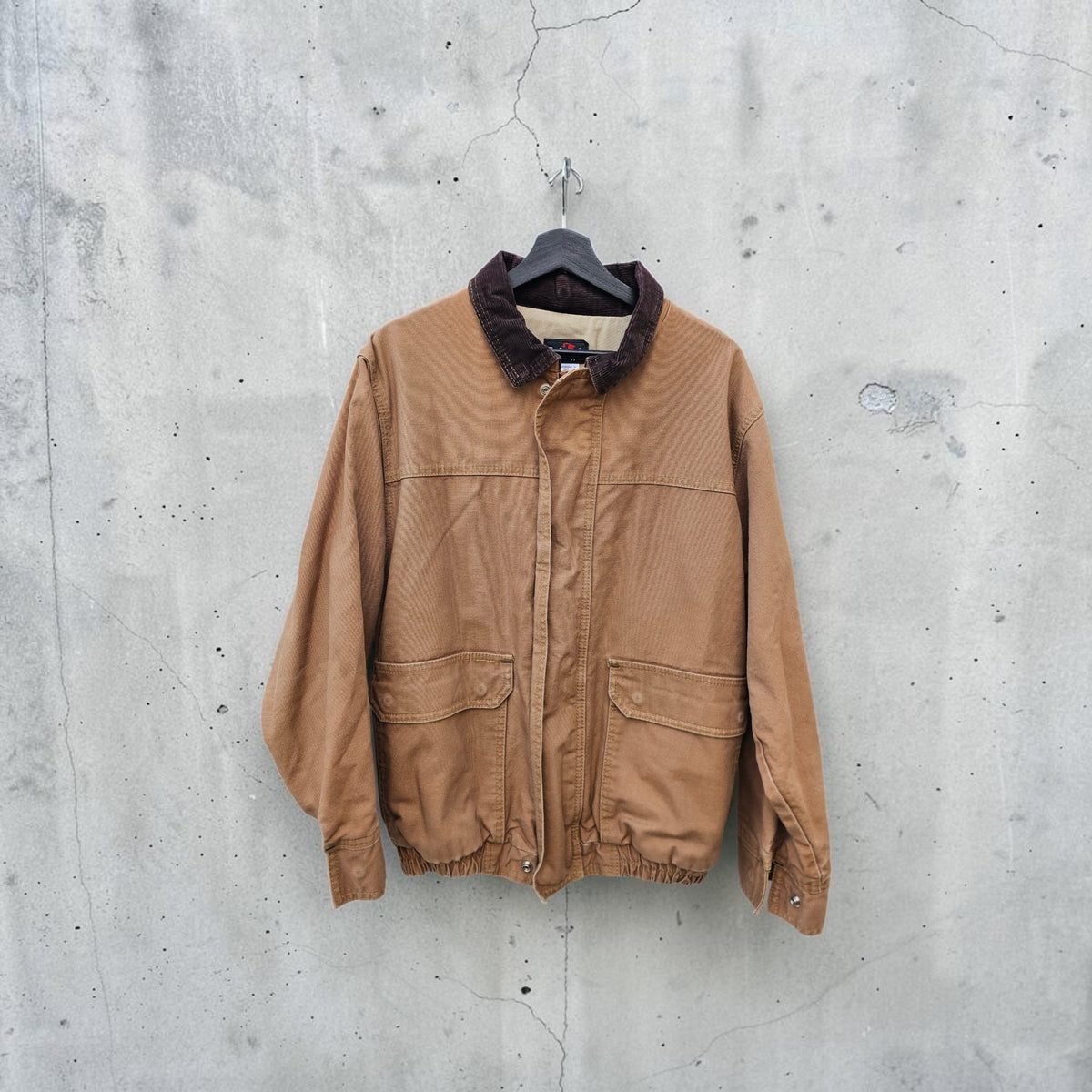 Bulwark FR brown canvas heavy weight buttons zippered jacket