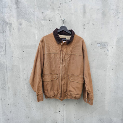Bulwark FR brown canvas heavy weight buttons zippered jacket