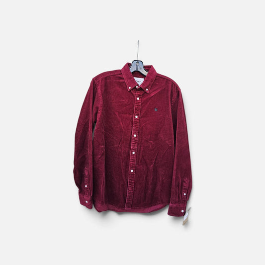 Carhartt WIP burgundy Madison Cord buttons down longsleeve