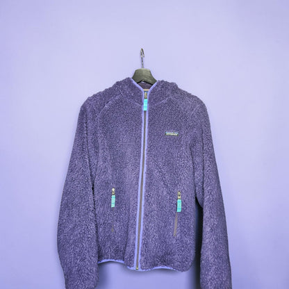 Womens Patagonia purple retro x deep pile zipup jacket