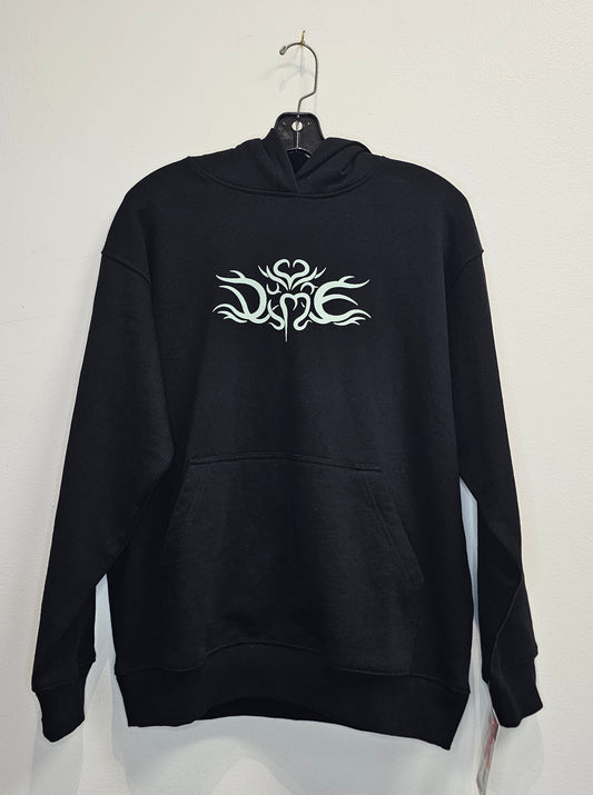 Dime Baby Fresh prominent puff tribal graphic black hoodie