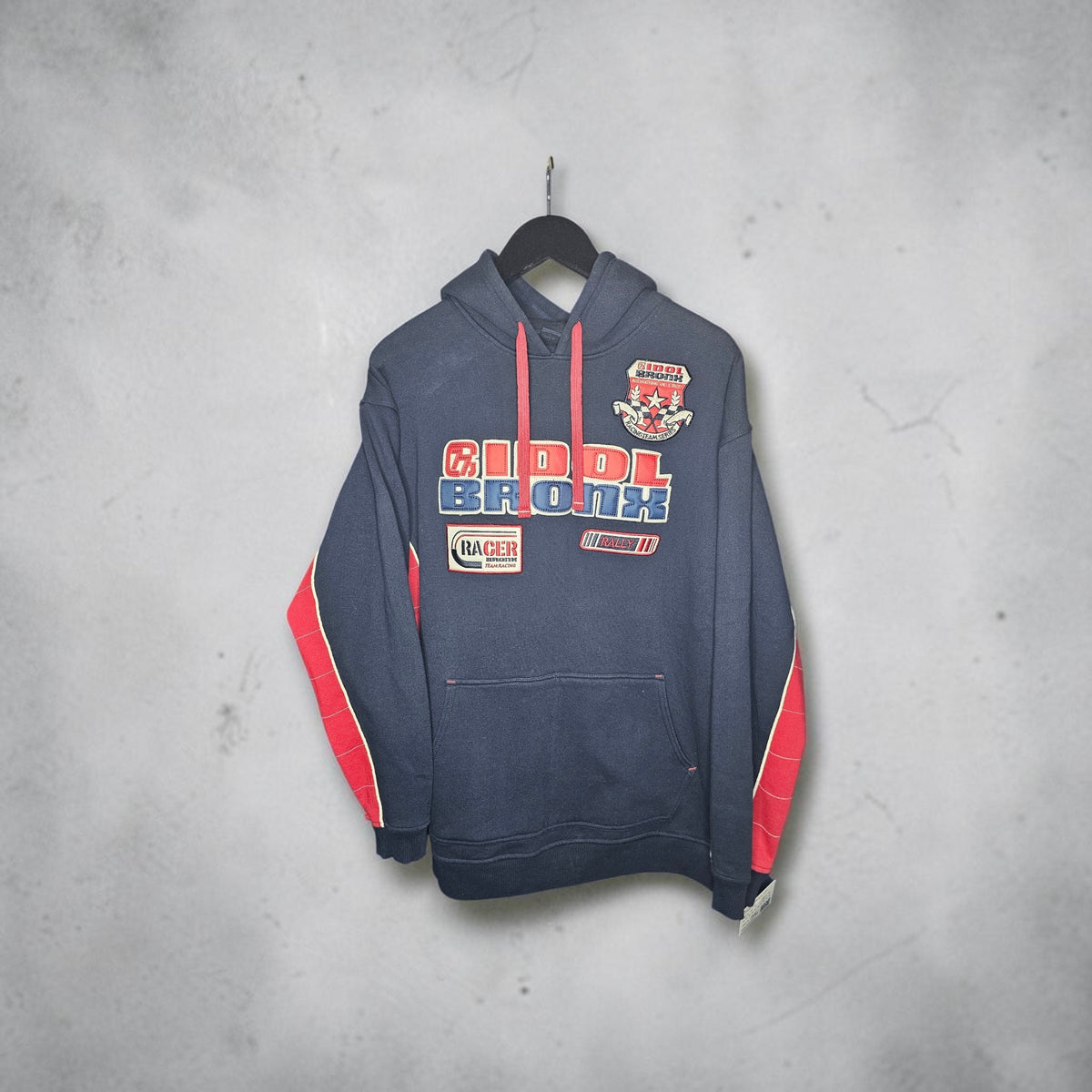 Idol bronx rally series dark navy red pullover hoodie