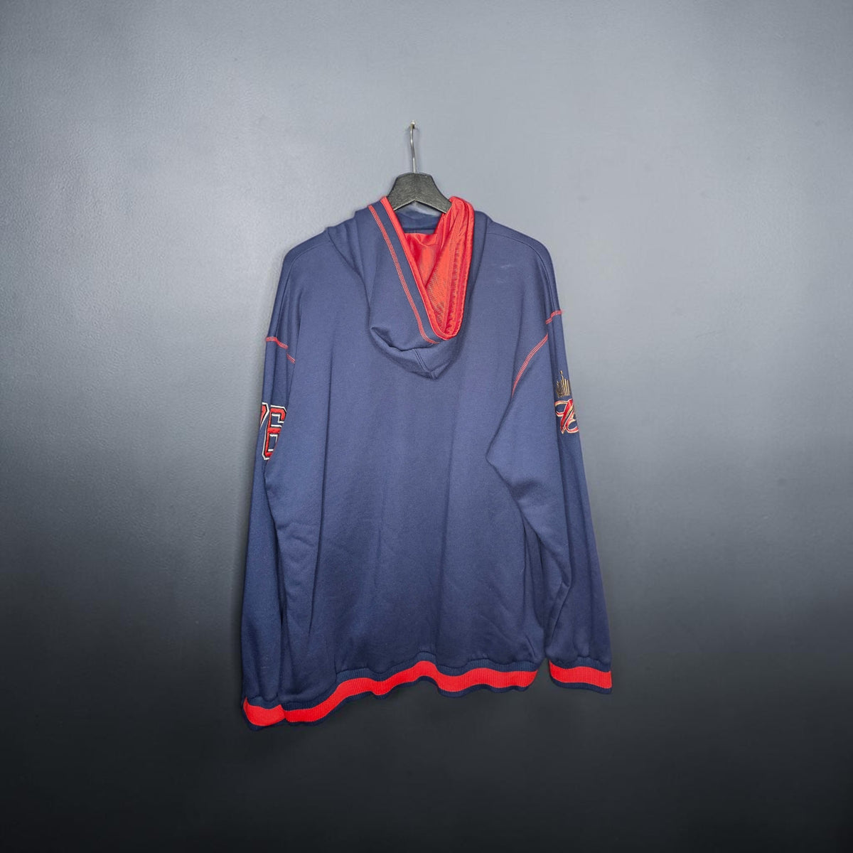 Budweiser script logo navy blue pullover hoodie