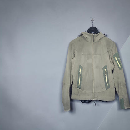 Womens Arcteryx Hyllus hoody olive green softshell jacket