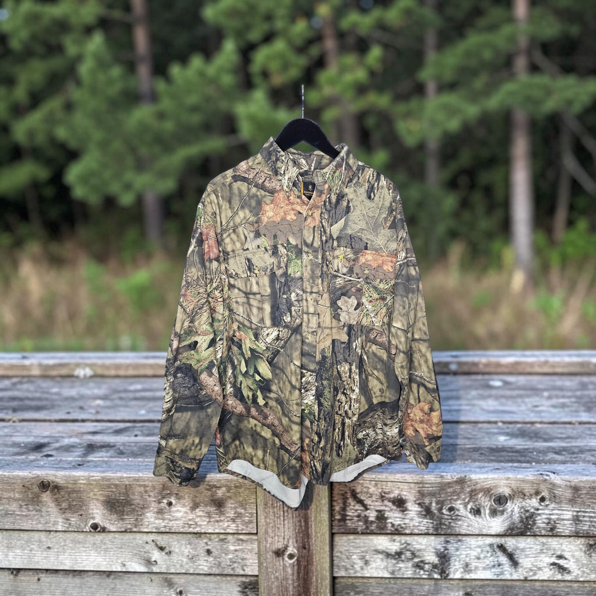Browning Mossy oak realtree buttons down polo longsleeve
