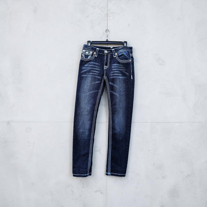Womens Y2k True religion dark wash joey straight skinny denim pants