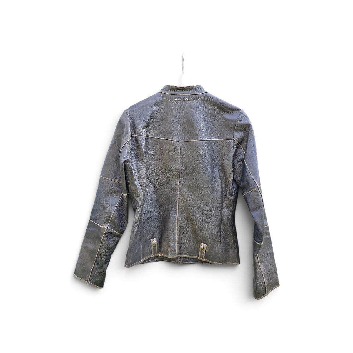 AS Studio dark olive fullzip leather jacket