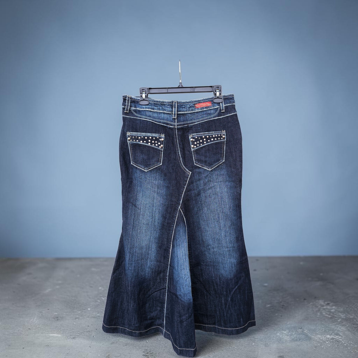 Y2K Shortys dark denim long skirt