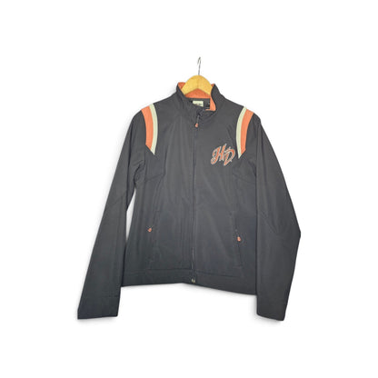 Womens Harley davidson HD logo shoulder straps fullzip jacket