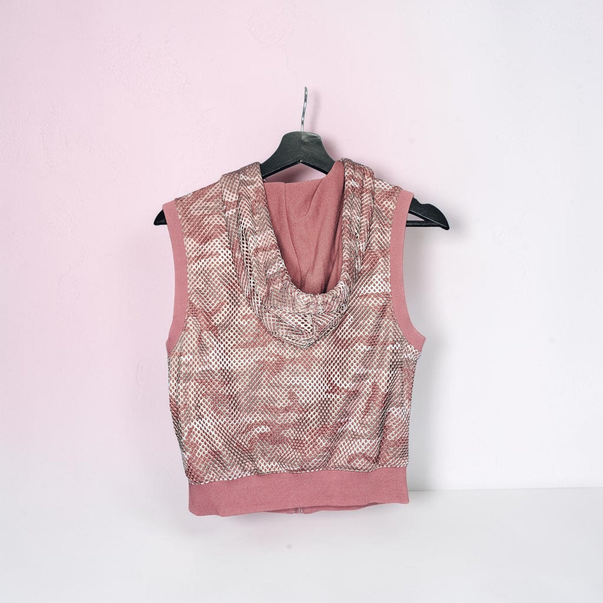 Womens Diesel Sport camouflage mesh sleeveless zip hoodie