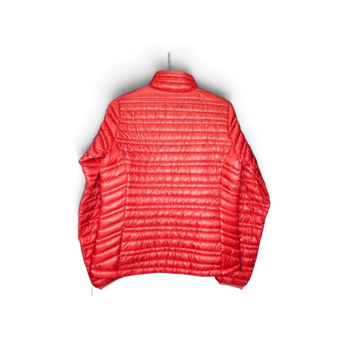 Womens Patagonia vibrant red orange ultralight down jacket