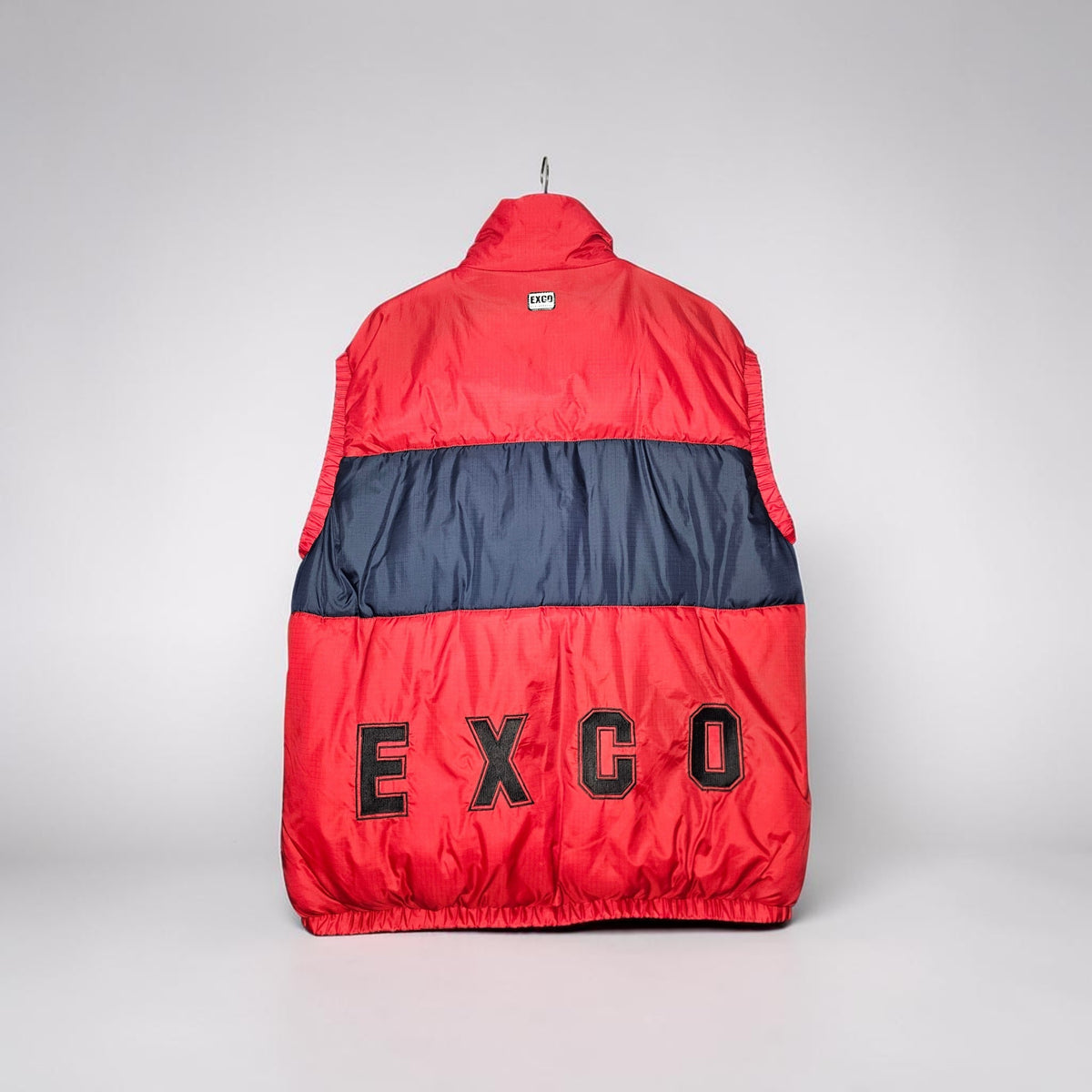 Y2K Exco performance red fullzip puffer vest