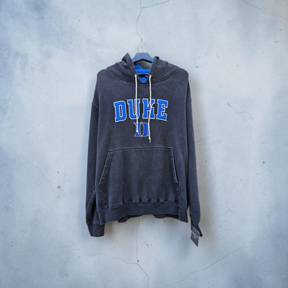 Duke University logo black wash pullover hoodie