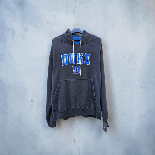 Duke University logo black wash pullover hoodie