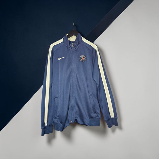 Y2K Nike PSG white navy track jacket