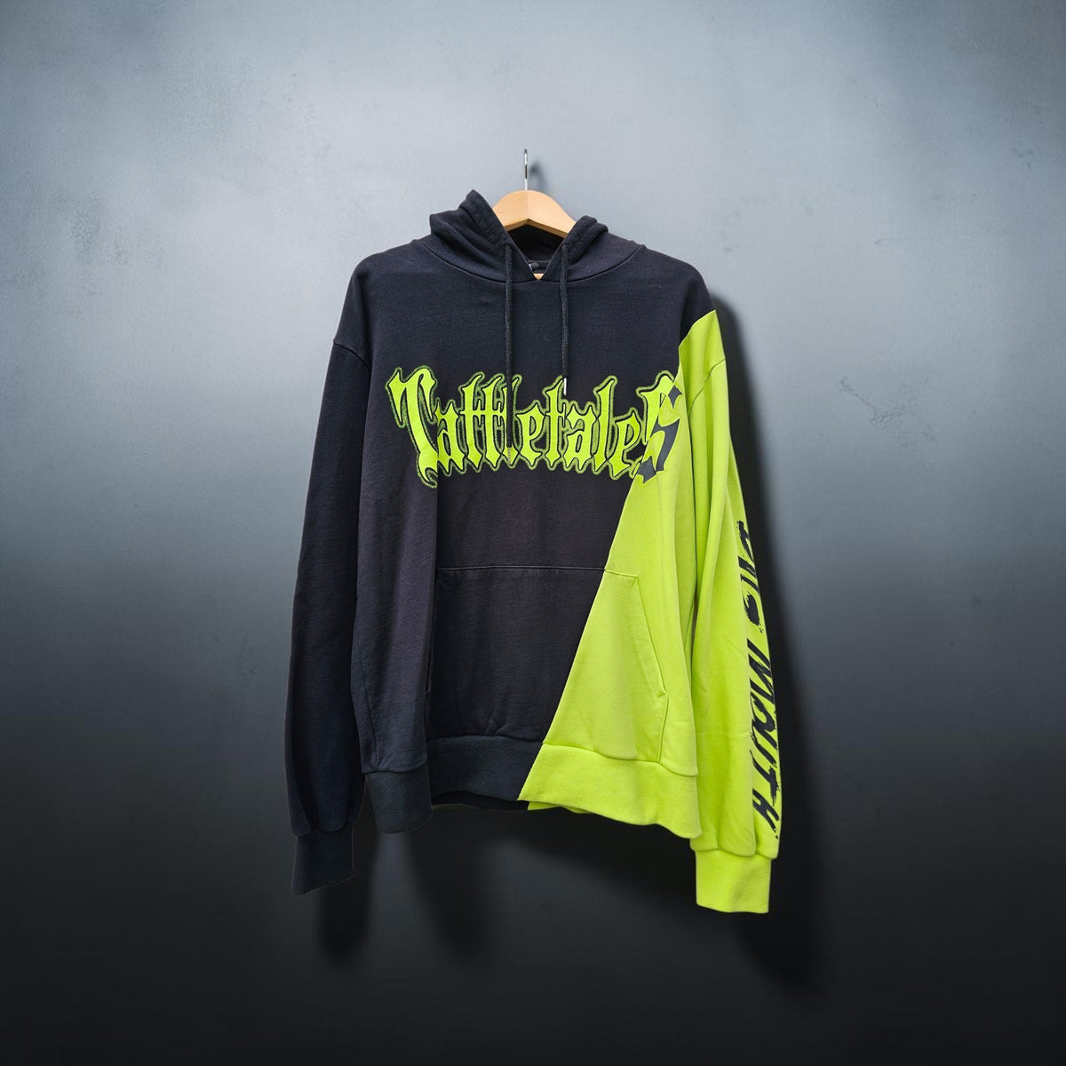 6ix9ine merch tattletales neon green black graphic hoodie