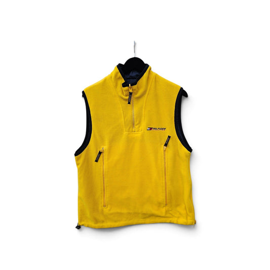 Vintage Tommy Hilfiger Yelow navy fleece reversible windbreaker vest
