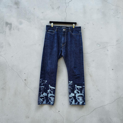 I am not human being dark washed denim pants