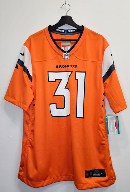 Nike NFL New Denver Broncos Justin Simmons football jersey