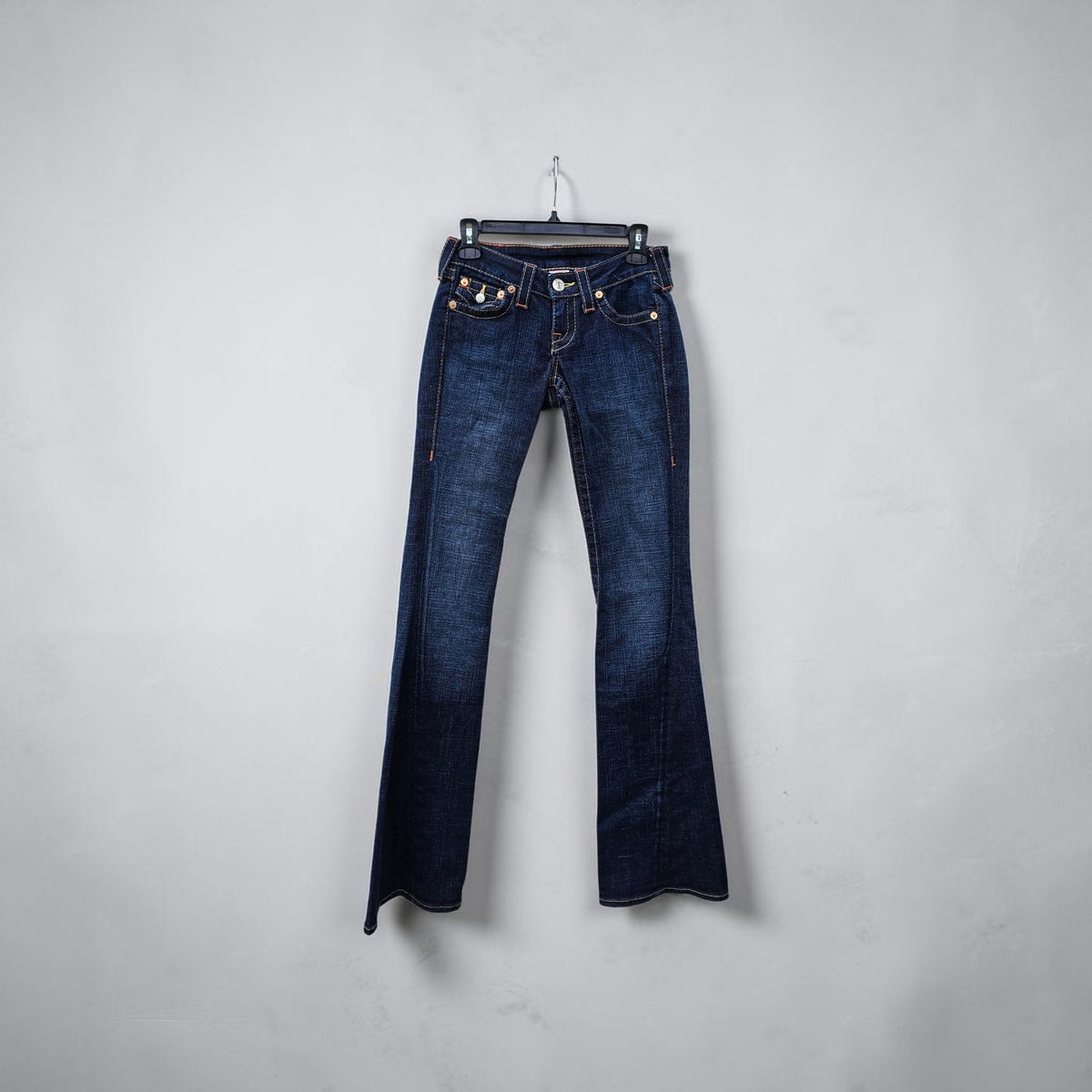 Womens Y2K True Religion dark wash Joey lo rise flare bootcut denim pants