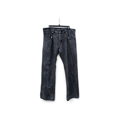 Y2K Rocawear washed black R patched logo denim pants