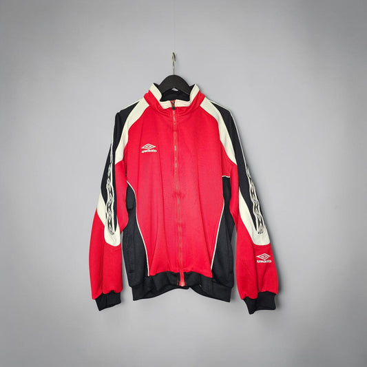 Vintage Umbro tri color logo pattern track jacket